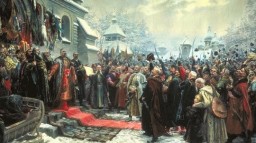 Богдан Хмельницкий пишет письмо царю русскому письмо о принятии его на службу.